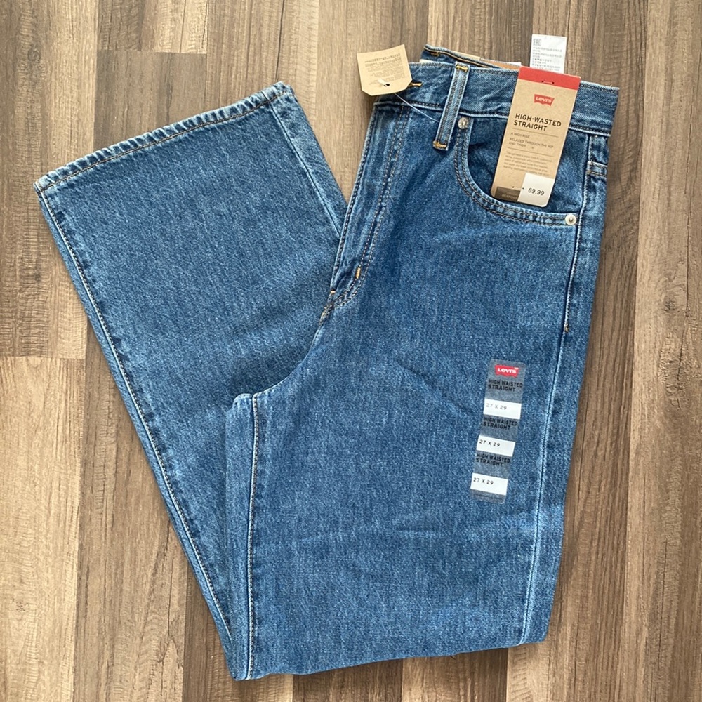 Levi’s Womens High Rise Straight Leg/Wide Leg Jeans